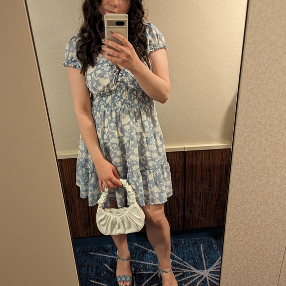 Floral Blue Dress - Picture 3 of 6